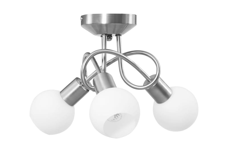 Taklampe keramikkskjermer for 3 E14 lyspærer hvit kule - Plafond - Takplafond - Lamper gang - Taklampe