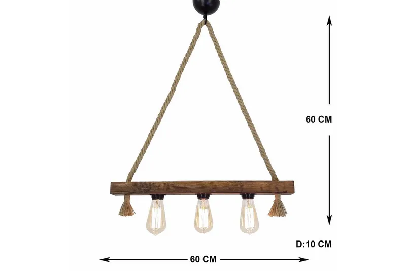 Taklampe Kutuk Valnøtt - Brun - Belysning - Innendørsbelysning & Lamper - Taklampe - Kjøkkenlampe & taklampe kjøkken