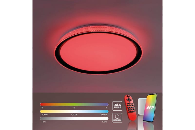 Taklampe Lolasmart Kari - 51x9x51 cm - Belysning - Innendørsbelysning & Lamper - Taklampe - Takplafond