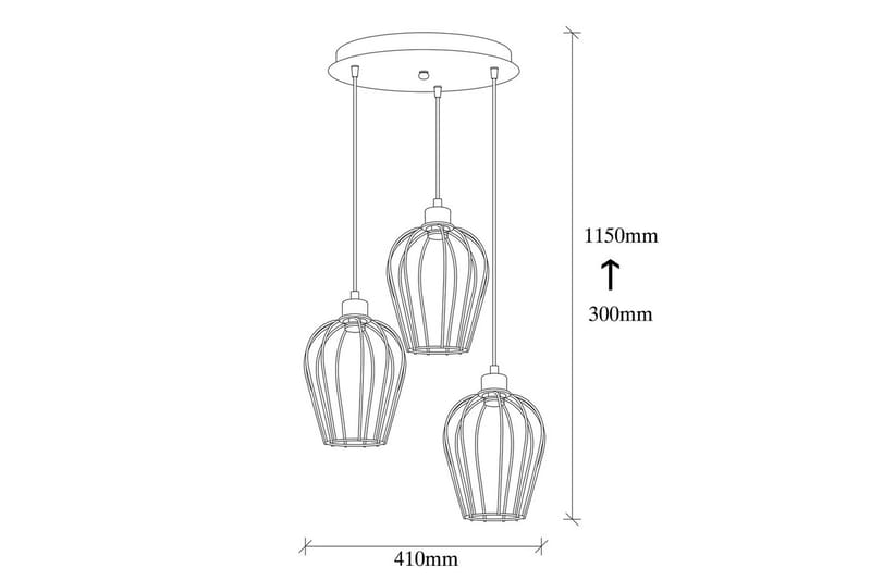 Taklampe Majrulao Svart Sirkel - Svart - Belysning - Innendørsbelysning & Lamper - Taklampe - Kjøkkenlampe & taklampe kjøkken