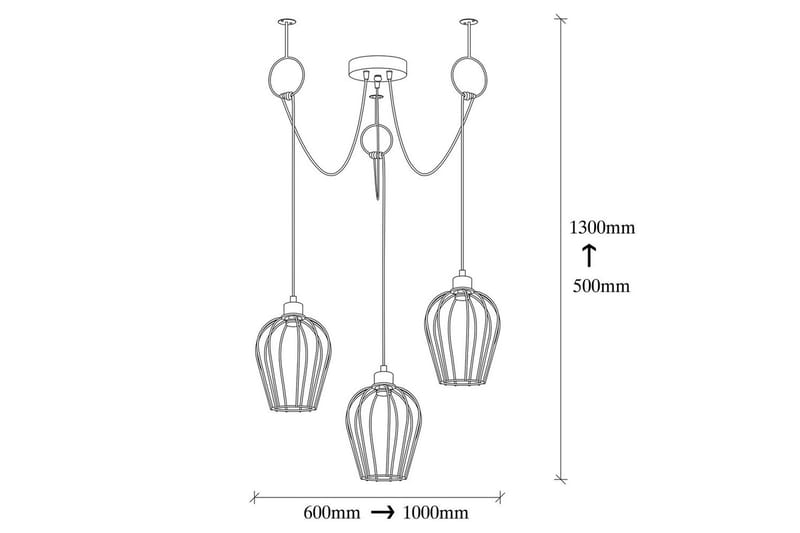 Taklampe Majrulao Svart - Svart - Belysning - Innendørsbelysning & Lamper - Taklampe - Kjøkkenlampe & taklampe kjøkken