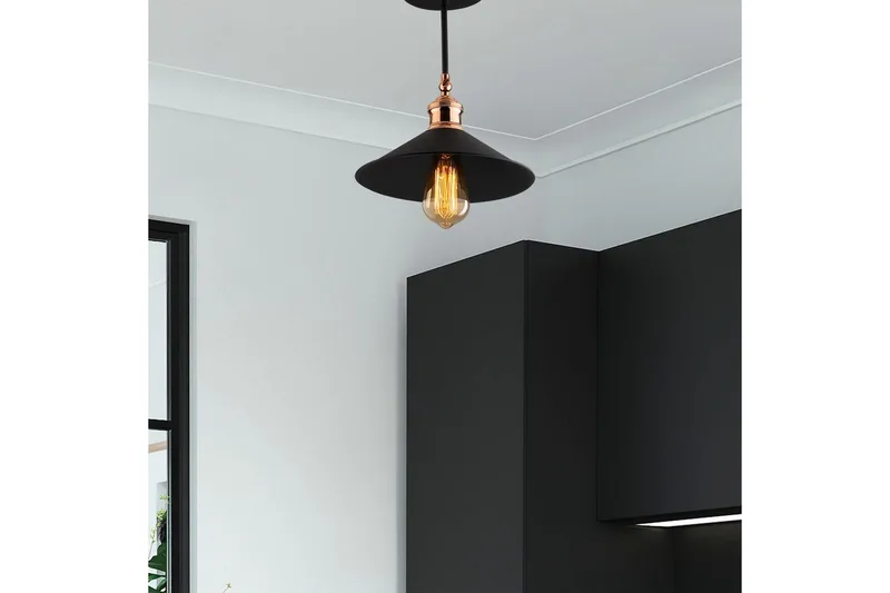 Taklampe Marulbury Svart - Svart - Belysning - Innendørsbelysning & Lamper - Taklampe - Kjøkkenlampe & taklampe kjøkken