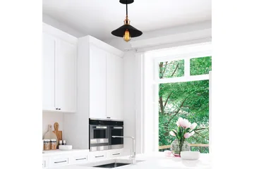 Taklampe Marulbury Svart - Svart - Belysning - Innendørsbelysning & Lamper - Taklampe - Kjøkkenlampe & taklampe kjøkken