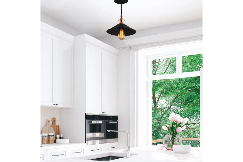 Taklampe Marulbury Svart - Svart - Belysning - Innendørsbelysning & Lamper - Taklampe - Kjøkkenlampe & taklampe kjøkken