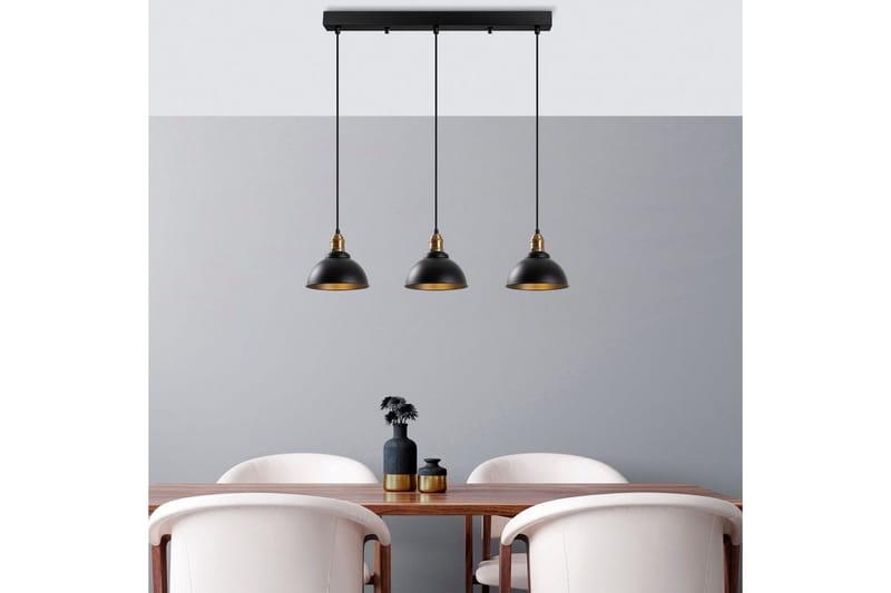 Taklampe Masatsune Tre Svart / Antikk - Svart / Antikk - Belysning - Innendørsbelysning & Lamper - Taklampe - Kjøkkenlampe & taklampe kjøkken