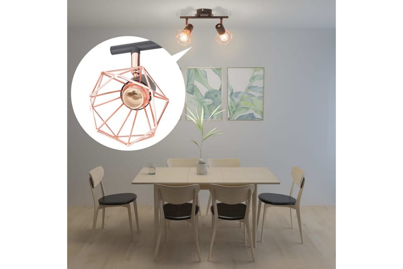 Taklampe med 2 LED-filamentprer 8 W - Flerfarget - Plafond - Takplafond - Lamper gang - Taklampe
