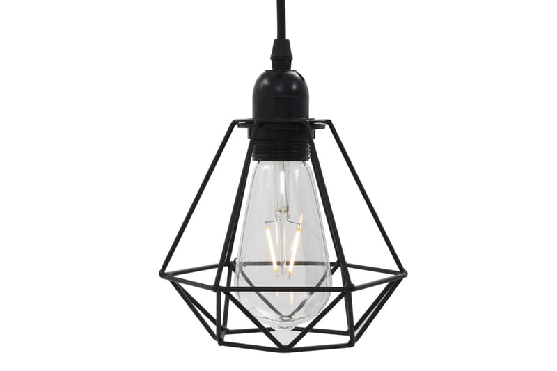 Taklampe med diamant-design svart 3 x E27 lysprer - Svart - Taklampe soverom - Kjøkkenlampe & taklampe kjøkken - Lamper gang - Vinduslampe - Pendellamper & Hengelamper - Taklampe stue - Vinduslampe hengende - Taklampe