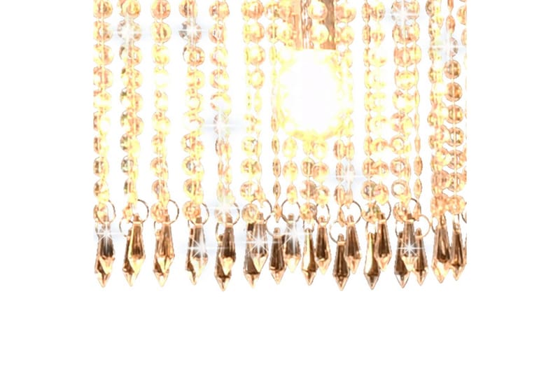 Taklampe med krystallperler sølv 104 cm E14 - Silver - Krystallkrone & takkrone - Lamper gang - Taklampe