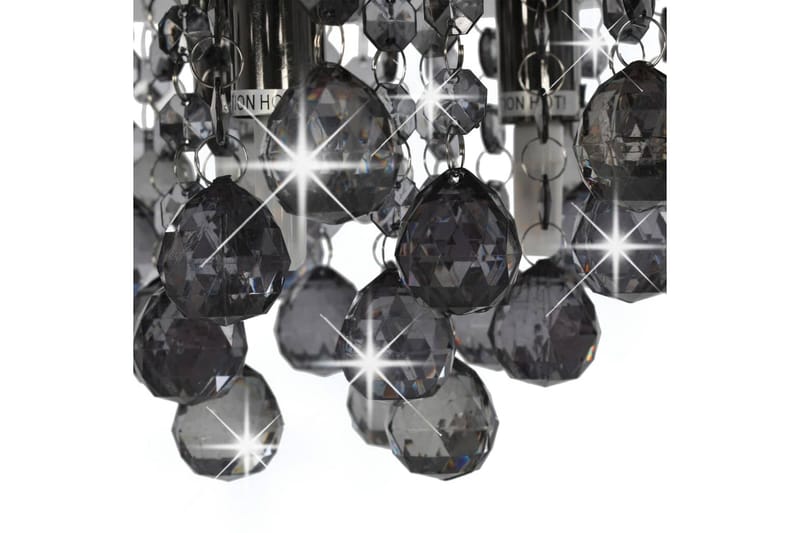 Taklampe med røykgrå perler svart rund G9 - Svart - Plafond - Takplafond - Lamper gang - Taklampe