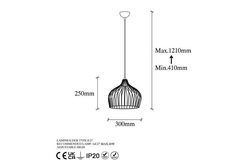 Taklampe Meron Blank En Gull - Gull - Belysning - Innendørsbelysning & Lamper - Taklampe - Kjøkkenlampe & taklampe kjøkken