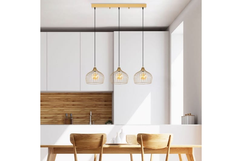 Taklampe Meron Blank Gull Horisontal - Gull - Belysning - Innendørsbelysning & Lamper - Taklampe - Kjøkkenlampe & taklampe kjøkken