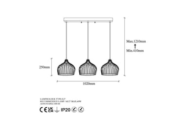 Taklampe Meron Blank Gull Horisontal - Gull - Belysning - Innendørsbelysning & Lamper - Taklampe - Kjøkkenlampe & taklampe kjøkken