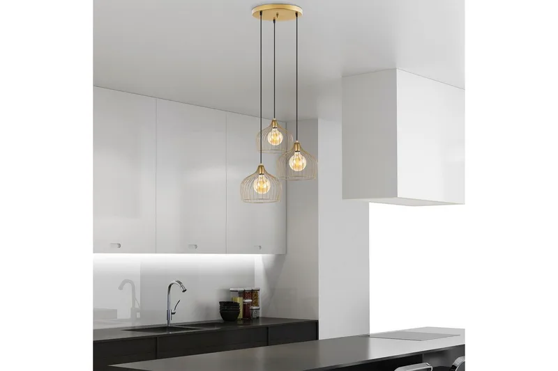 Taklampe Meron Blank Gull Sirkel - Gull - Belysning - Innendørsbelysning & Lamper - Taklampe - Kjøkkenlampe & taklampe kjøkken