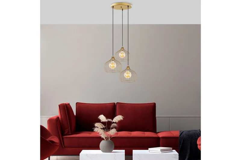 Taklampe Meron Blank Gull Sirkel - Gull - Belysning - Innendørsbelysning & Lamper - Taklampe - Kjøkkenlampe & taklampe kjøkken