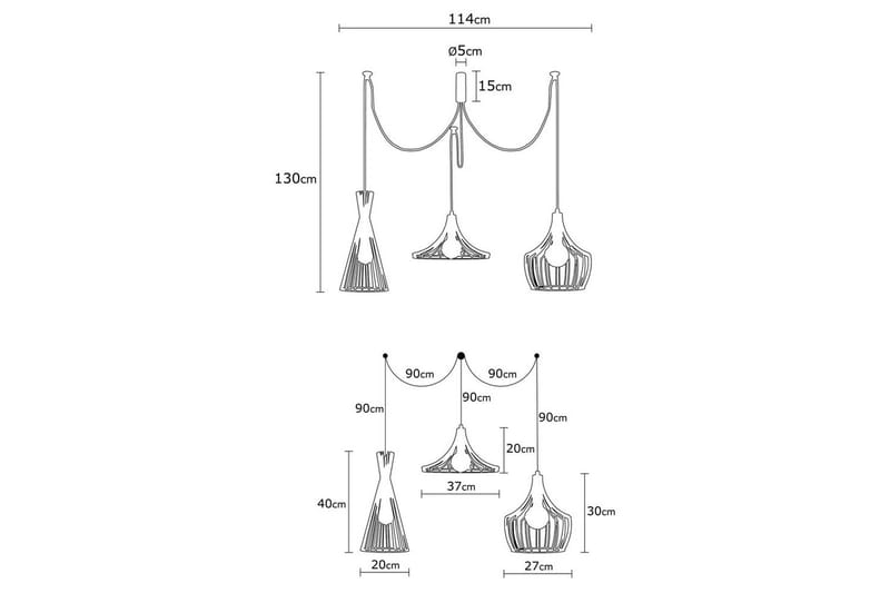 Taklampe Mezopotamia Svart - Svart - Belysning - Innendørsbelysning & Lamper - Taklampe - Kjøkkenlampe & taklampe kjøkken