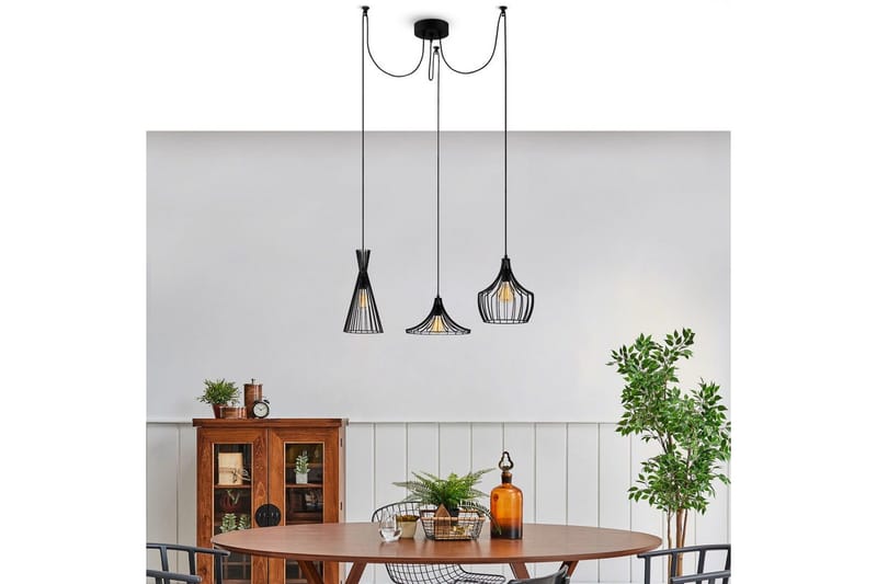 Taklampe Mezopotamia Svart - Svart - Belysning - Innendørsbelysning & Lamper - Taklampe - Kjøkkenlampe & taklampe kjøkken