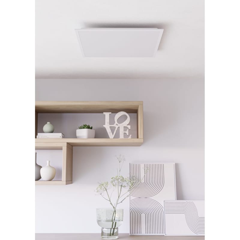 Taklampe Moradillo - Hvit, 595x595 mm - Belysning - Innendørsbelysning & Lamper - Taklampe - Takplafond