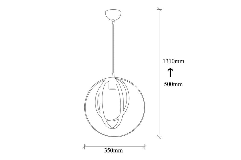 Taklampe Munel Svart - Svart - Belysning - Innendørsbelysning & Lamper - Taklampe - Kjøkkenlampe & taklampe kjøkken