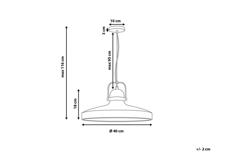 Taklampe Noatak 40 cm - Grå - Taklampe soverom - Kjøkkenlampe & taklampe kjøkken - Lamper gang - Vinduslampe - Pendellamper & Hengelamper - Taklampe stue - Vinduslampe hengende - Taklampe