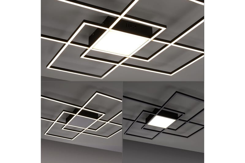 Taklampe Q-Asmin - 80x6x80 cm - Belysning - Innendørsbelysning & Lamper - Taklampe - Takplafond