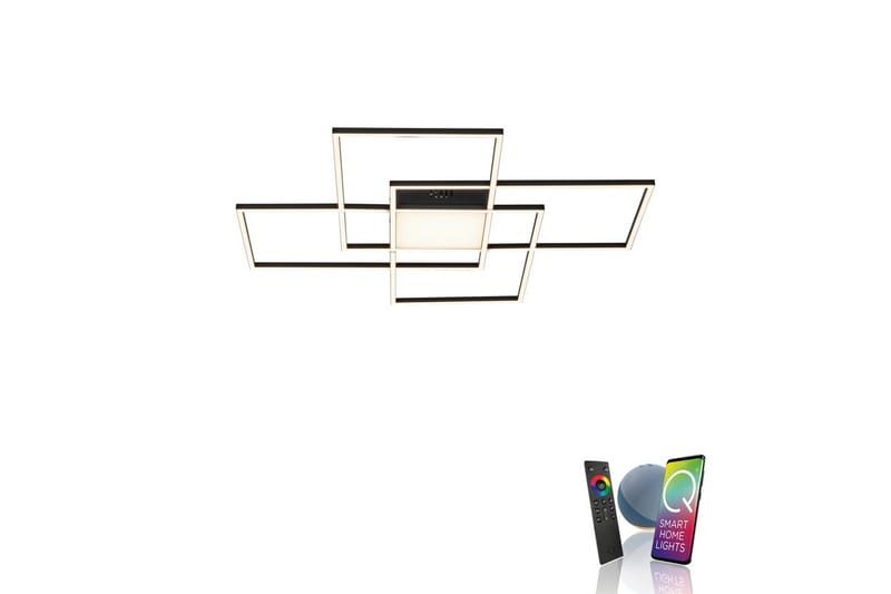 Taklampe Q-Asmin - 80x6x80 cm - Belysning - Innendørsbelysning & Lamper - Taklampe - Takplafond