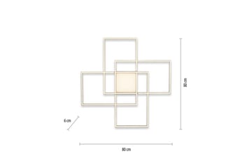 Taklampe Q-Asmin - 80x6x80 cm - Belysning - Innendørsbelysning & Lamper - Taklampe - Takplafond