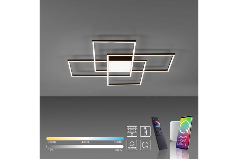 Taklampe Q-Asmin - 80x6x80 cm - Belysning - Innendørsbelysning & Lamper - Taklampe - Takplafond