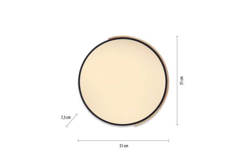 Taklampe Q-Bila - 52x7x51 cm - Belysning - Innendørsbelysning & Lamper - Taklampe - Takplafond