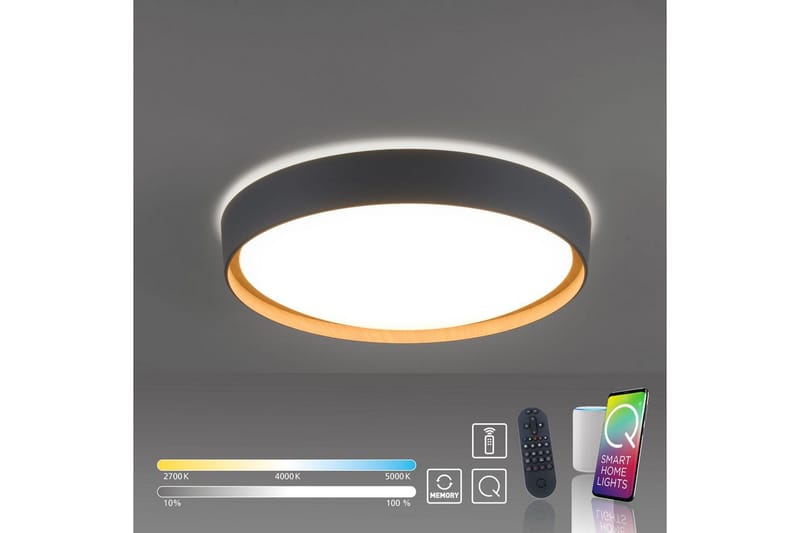 Taklampe Q-Emilia - 50x12x50 cm - Belysning - Innendørsbelysning & Lamper - Taklampe - Takplafond