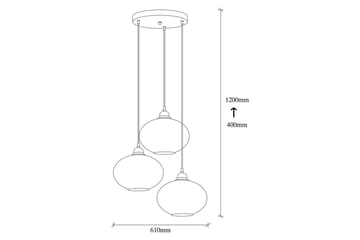 Taklampe Røykfarget Fume - Mørkegrå - Belysning - Innendørsbelysning & Lamper - Taklampe - Kjøkkenlampe & taklampe kjøkken
