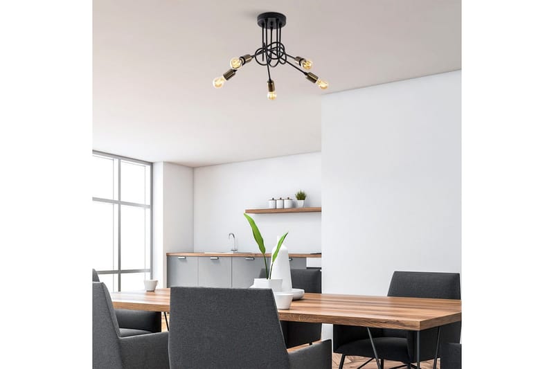 Taklampe Ranju Svart / Antikk Fem Sokkel - Fem Sokkel - Belysning - Innendørsbelysning & Lamper - Taklampe - Kjøkkenlampe & taklampe kjøkken