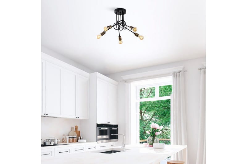 Taklampe Ranju Svart / Antikk Fem Sokkel - Fem Sokkel - Belysning - Innendørsbelysning & Lamper - Taklampe - Kjøkkenlampe & taklampe kjøkken