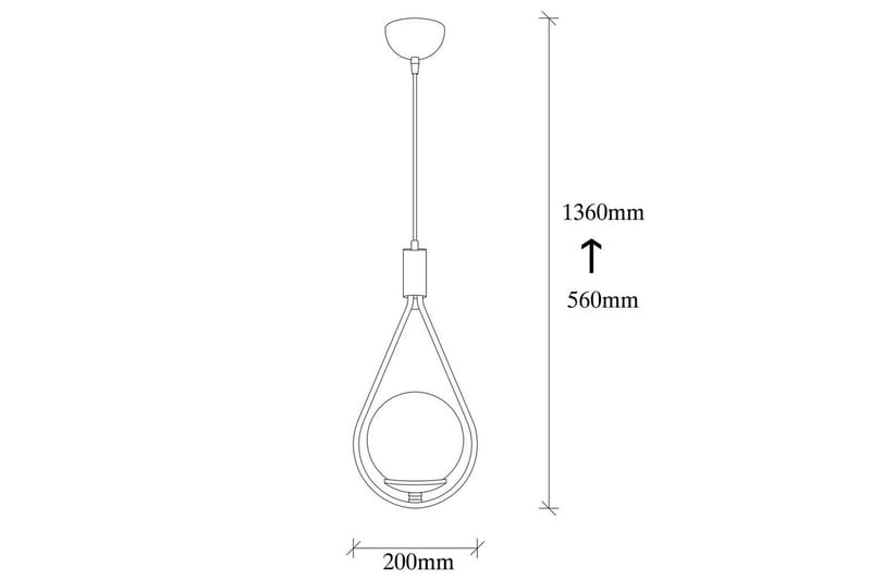 Taklampe Ranpal Singel Svart - Svart - Belysning - Innendørsbelysning & Lamper - Taklampe - Kjøkkenlampe & taklampe kjøkken
