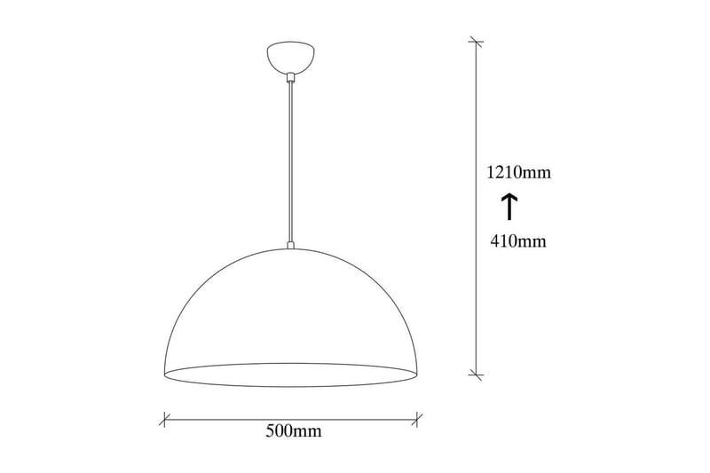 Taklampe Rantesh Hvit - 50 x 50 cm - Belysning - Innendørsbelysning & Lamper - Taklampe - Kjøkkenlampe & taklampe kjøkken