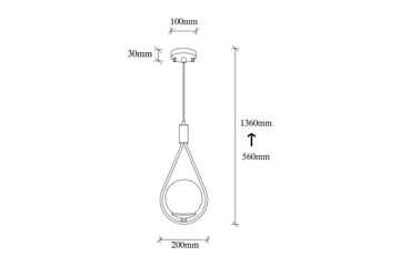 Taklampe Rate 8 svart - Svart - Belysning - Innendørsbelysning & Lamper - Taklampe - Kjøkkenlampe & taklampe kjøkken