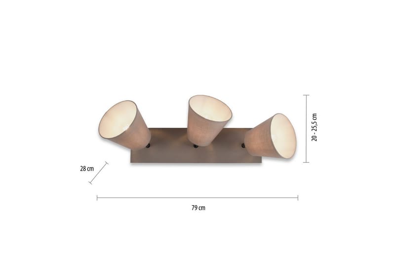 Taklampe Riala - 28x25,5x79 cm - Belysning - Innendørsbelysning & Lamper - Taklampe - Takplafond