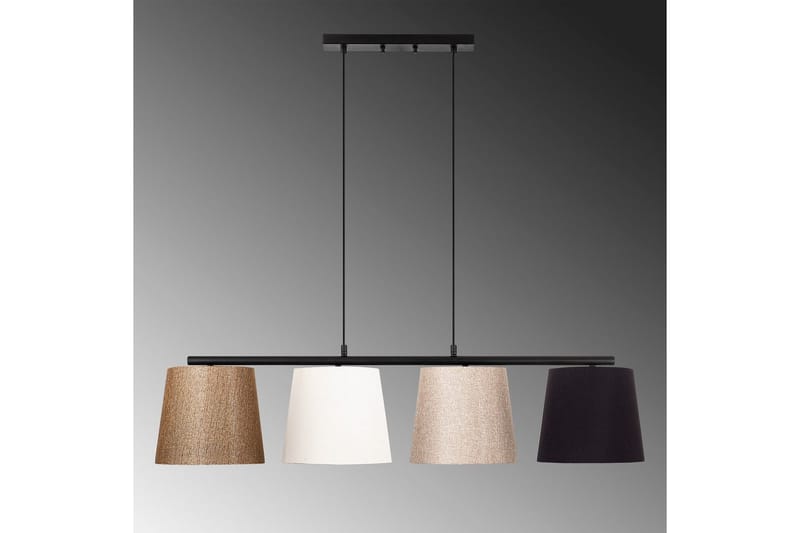 Taklampe Rithmere Svart / Gull / Hvit / Beige - Beige/Gull/Svart/Hvitfarget tre - Belysning - Innendørsbelysning & Lamper - Taklampe - Kjøkkenlampe & taklampe kjøkken