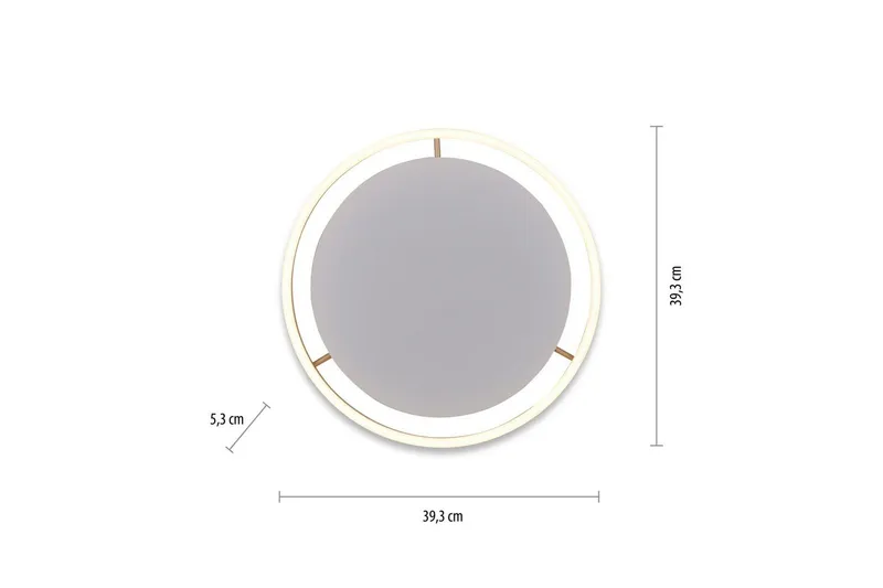 Taklampe Ritus - 39,3x5,3x39,3 cm, Messing Matt - Belysning - Innendørsbelysning & Lamper - Taklampe - Takplafond