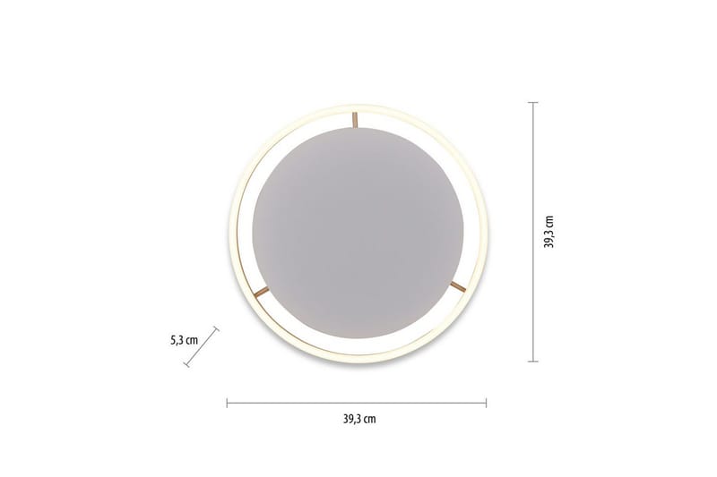 Taklampe Ritus - 39,3x5,3x39,3 cm, Messing Matt - Belysning - Innendørsbelysning & Lamper - Taklampe - Takplafond