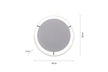 Taklampe Ritus - 58,5x5,3x58,5 cm, Antrasitt - Belysning - Innendørsbelysning & Lamper - Taklampe - Takplafond