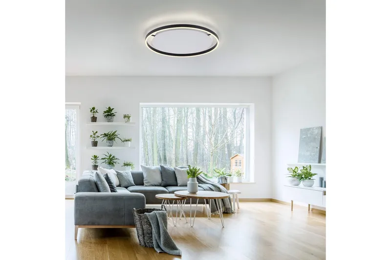 Taklampe Ritus - 58,5x5,3x58,5 cm, Antrasitt - Belysning - Innendørsbelysning & Lamper - Taklampe - Takplafond