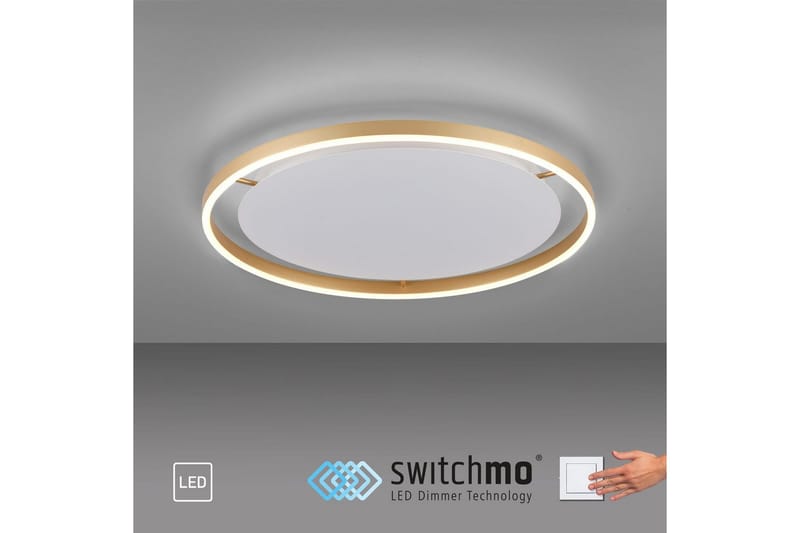 Taklampe Ritus - 58,5x5,3x58,5 cm, Messing Matt - Belysning - Innendørsbelysning & Lamper - Taklampe - Takplafond