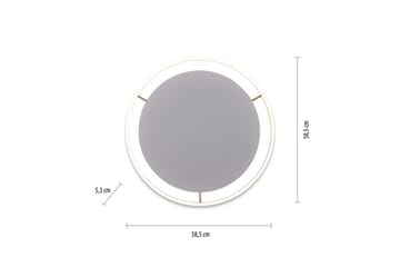 Taklampe Ritus - 58,5x5,3x58,5 cm, Messing Matt - Belysning - Innendørsbelysning & Lamper - Taklampe - Takplafond