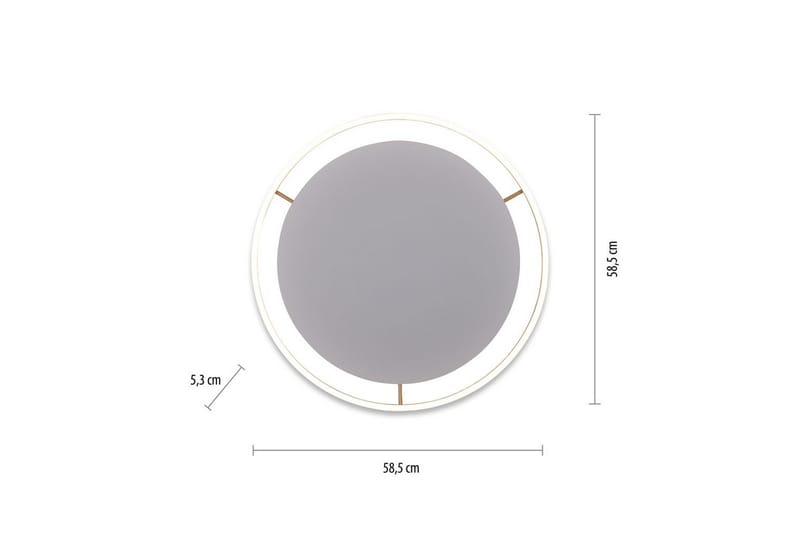 Taklampe Ritus - 58,5x5,3x58,5 cm, Messing Matt - Belysning - Innendørsbelysning & Lamper - Taklampe - Takplafond