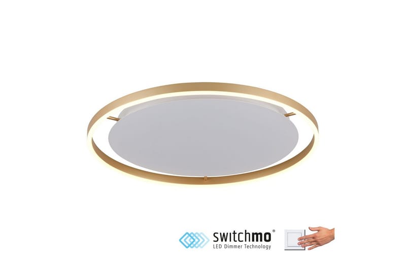 Taklampe Ritus - 58,5x5,3x58,5 cm, Messing Matt - Belysning - Innendørsbelysning & Lamper - Taklampe - Takplafond