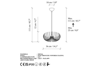 Taklampe Sadortel gull - Gull - Belysning - Innendørsbelysning & Lamper - Taklampe - Kjøkkenlampe & taklampe kjøkken