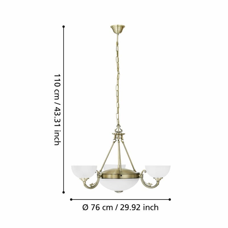Taklampe Savoy med 3 lamper - 74 cm - Belysning - Innendørsbelysning & Lamper - Taklampe - Kjøkkenlampe & taklampe kjøkken
