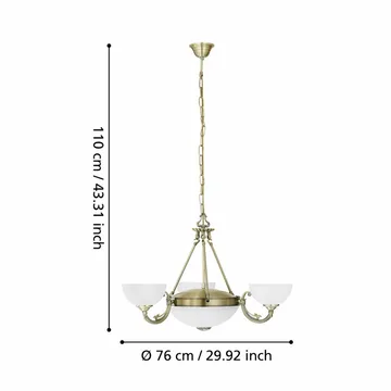 Taklampe Savoy med 3 lamper - 74 cm - Belysning - Innendørsbelysning & Lamper - Taklampe - Kjøkkenlampe & taklampe kjøkken