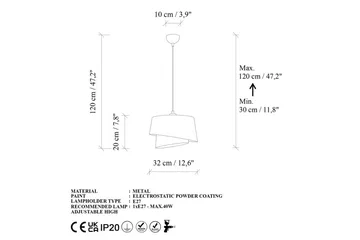 Taklampe Scene Hvit - Hvit - Belysning - Innendørsbelysning & Lamper - Taklampe - Kjøkkenlampe & taklampe kjøkken