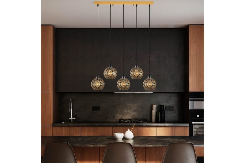 Taklampe Silen Trippel Gull - Gull - Belysning - Innendørsbelysning & Lamper - Taklampe - Kjøkkenlampe & taklampe kjøkken